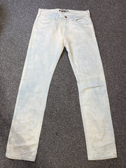 Levi’s Women’s 504 Eco Straight Fit Off-White Light Blue Jeans – P443