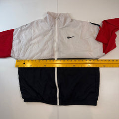 Nike Vintage Windbreaker Jacket White Black Red Big Logo