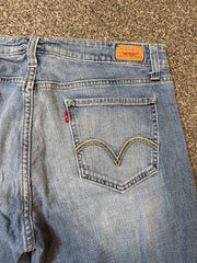 Levi’s Women’s 518 Super Low Flare Jeans with Embroidered Back – P447