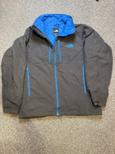 The North Face Men’s Jacket – Gray with Blue Zipper Accents