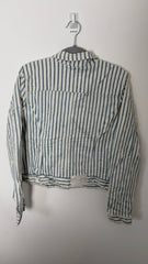 Womens Chaps Stripe Denim Jacket
