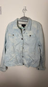 Chaps Demin Jeans Jacket - Blue White Tie Dye