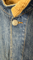 Nautica Denim Barn Jacket Corduroy Collar and Cuffs- White UK