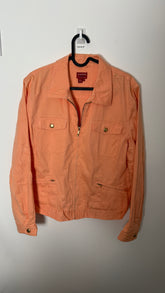 Vinatage Chaps Denim Coral Peach Jacket zip up