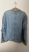 Vinatge y2k Tommy Hilfiger Denim Jacket Trucker Distressed Jeans