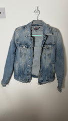 Tommy Hilfiger Vintage back logo American Flag Demin Trucker Jacket