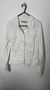 Vintage Womens Tommy Hilfiger White Stretch Denim Jacket