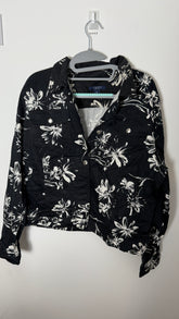 Vintage Floral Chaps Jacket White UK Retro