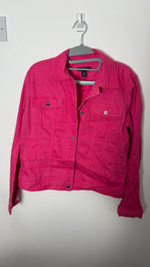 Vintage Chaps Pink Womens Denim Jacket
