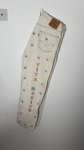Vintage Levi's 501 XX, USA Made VIVA Mexico Y2K Denim Jeans - W36 L30