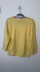 Lauren by Ralph Lauren 1/4 Yellow button up Cardigan