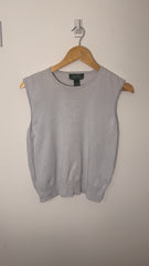 Lauren by Ralph Lauren White and Blue Stripe Vest