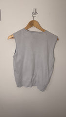 Lauren by Ralph Lauren White and Blue Stripe Vest