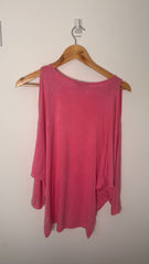 Lauren by Ralph Lauren Hot Pink Cold shoulder top