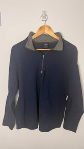 Land's End Navy Zip up Jumper