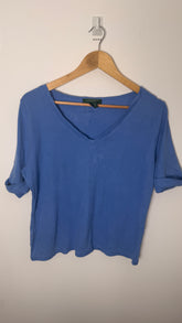 Lauren by Ralph Lauren V-Neck T-Shirt - Blue