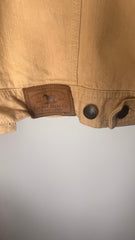 Lauren by Ralph Lauren Petite Camel Denim Jacket with Corduroy Collar