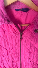 Ralph Lauren Pink Quilted Jacket with Corduroy Collar
