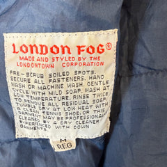 London Fog Cream Puffer Jacket with Blue Lining