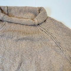 L.L.Bean Beige Roll Neck Knit Sweater