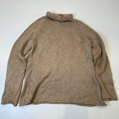 L.L.Bean Beige Roll Neck Knit Sweater