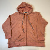 FILA Pink Teddy Fleece Zip Hoodie