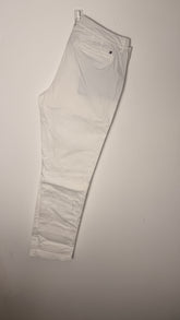 Tommy Hilfiger White Stretch Slim Ankle Trousers