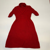 Calvin Klein Knit Roll Neck Dress – Red