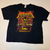 Metallica Minneapolis 2016 Tour Band T-Shirt Black Graphic Tee