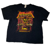 Metallica Minneapolis 2016 Tour Band T-Shirt Black Graphic Tee