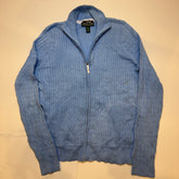 Ralph Lauren Lauren Active Light Blue Zip Knit Sweater