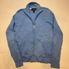 Ralph Lauren Lauren Active Light Blue Zip Knit Sweater