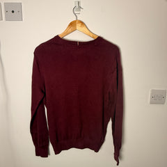 Tommy Hilfiger Burgundy V-Neck Jumper