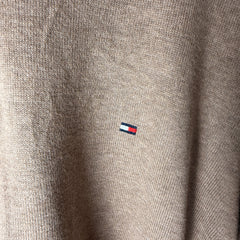 Tommy Hilfiger Brown 100% Cotton V-Neck Jumper