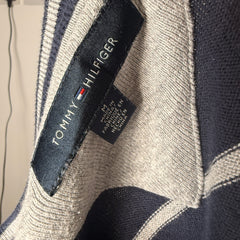 Tommy Hilfiger Dark Navy Striped V-Neck Jumper