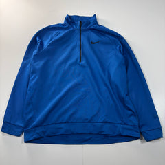 Nike blue Dri-FIT 1/4 zip pullover