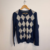 Tommy Hilfiger Blue Checkered Knitwear Jumper