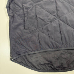 Adidas black quilted sleeveless vest with half zip