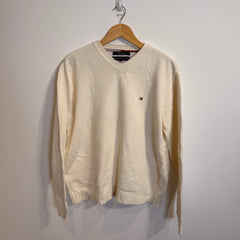 Tommy Hilfiger Cream 100% Cotton Jumper