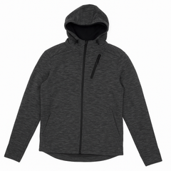 Champion zip up hoodie in dark heather grey