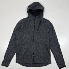 Champion zip up hoodie in dark heather grey