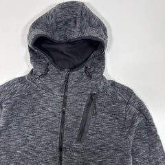 Champion zip up hoodie in dark heather grey