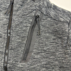 Champion zip up hoodie in dark heather grey