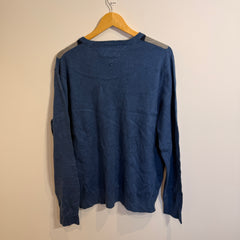 Tommy Hilfiger Blue Checkered Vintage V-Neck Jumper
