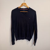 Tommy Hilfiger Navy Blue Cotton Jumper