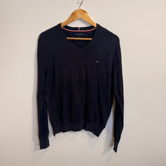 Tommy Hilfiger Navy Blue Cotton Jumper