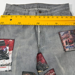 Levi's grey patched vintage jeans Rally Monte Carlo USA