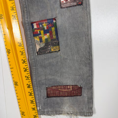 Levi's grey patched vintage jeans Rally Monte Carlo USA