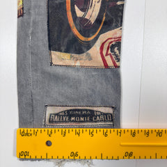 Levi's grey patched vintage jeans Rally Monte Carlo USA