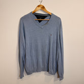 Tommy Hilfiger Pastel Blue V-Neck Jumper